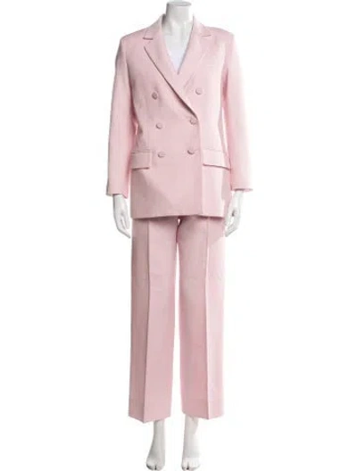 Pre-owned Valentino Virgin Wool Pantsuit In Pink