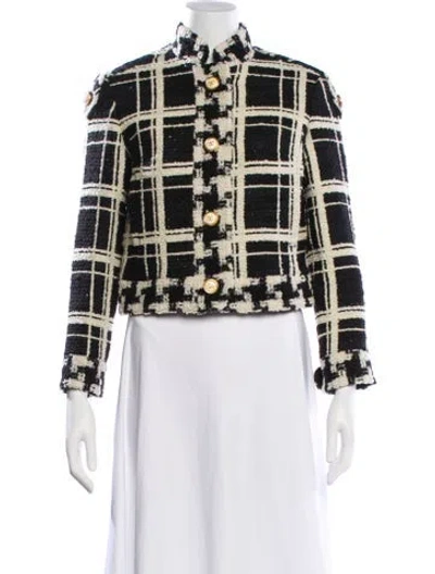 Pre-owned Valentino Virgin Wool Plaid Print Vest In Multi