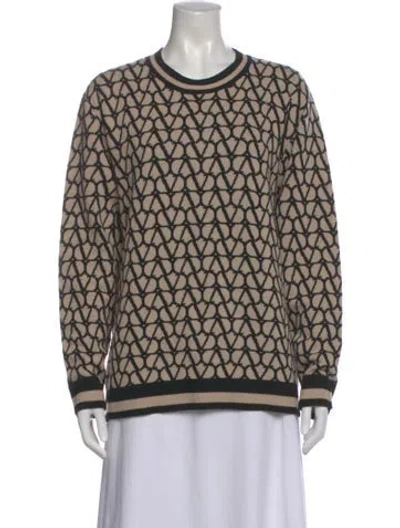 Pre-owned Valentino Virgin Wool Printed Sweater