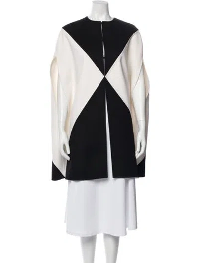 Pre-owned Valentino Virgin Wool Printed Sweater In Black