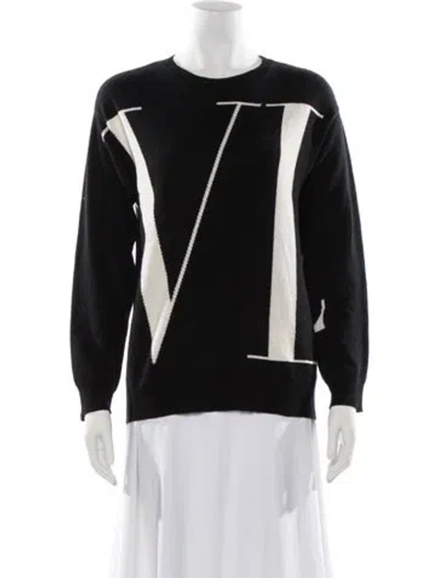 Pre-owned Valentino Virgin Wool Printed Sweater In Multi