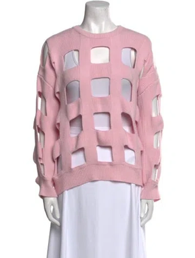 Pre-owned Valentino Virgin Wool Printed Sweatshirt In Pink
