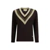Valentino Garavani Chocolate Wool Sweater In Black