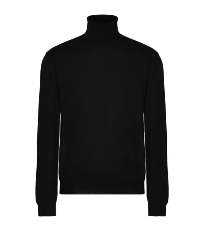 Valentino Black Vlogo Signature Turtleneck In Nero