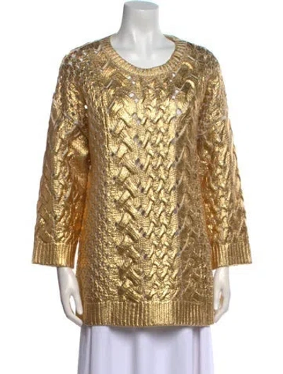 Pre-owned Valentino Virgin Wool Scoop Neck Sweater