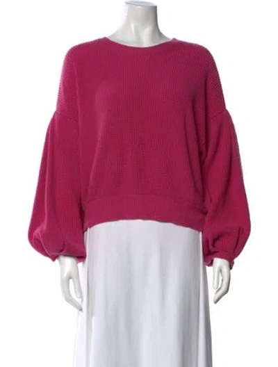 Pre-owned Valentino Virgin Wool Scoop Neck Sweater In Pink