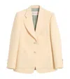Valentino Virgin Wool-silk Blazer In Nude