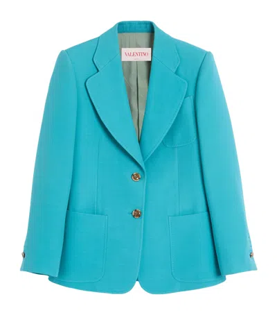 VALENTINO VIRGIN WOOL-SILK BLAZER
