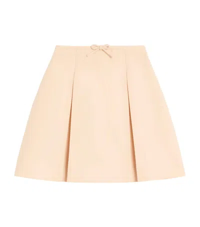 VALENTINO VIRGIN WOOL-SILK BOW MINI SKIRT