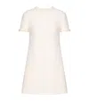 Valentino Crepe Couture Braid-embellished Minidress In Ivory
