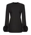 Valentino Robe Courte En Double Compact Drill Femme Noir 40 In Black