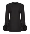 Valentino Robe Courte En Double Compact Drill Femme Noir 40 In Black