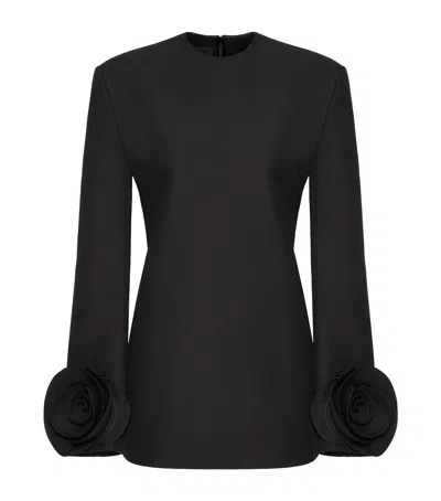 Valentino Crepe Couture Dress In Black