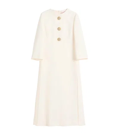VALENTINO VIRGIN WOOL-SILK MIDI DRESS
