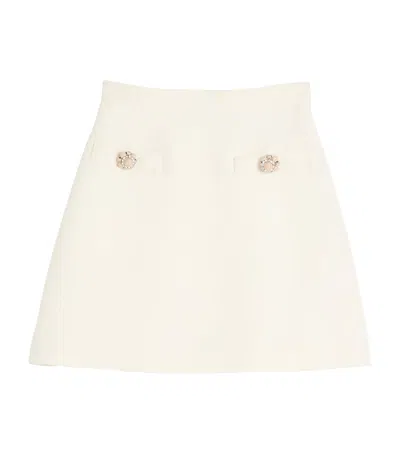 VALENTINO VIRGIN WOOL-SILK MINI SKIRT