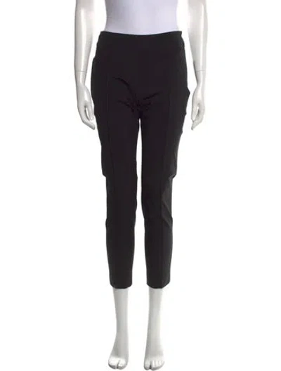 Pre-owned Valentino Virgin Wool Skinny Leg Pants In Black