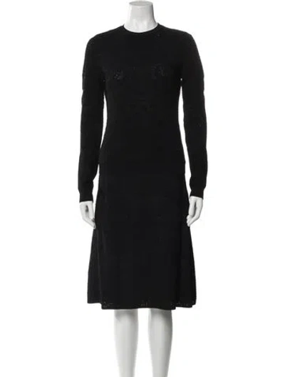 Pre-owned Valentino Virgin Wool Skirt Set In Black