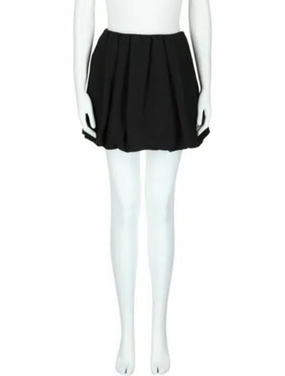 Pre-owned Valentino Virgin Wool Skirt W/ Tags In Black