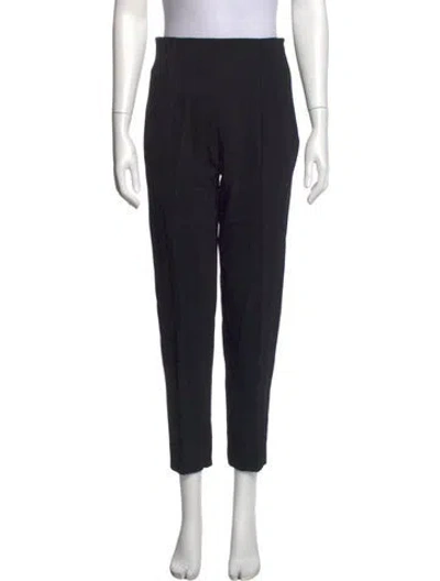 Pre-owned Valentino Virgin Wool Straight Leg Pants In Black
