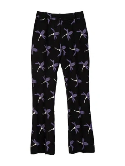 Pre-owned Valentino Virgin Wool Straight Leg Pants In Black