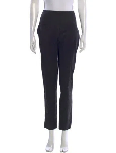 Pre-owned Valentino Virgin Wool Straight Leg Pants In Blue