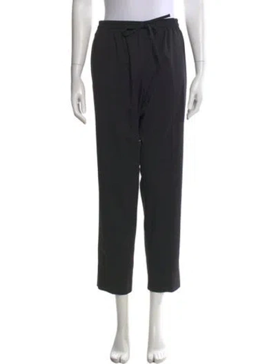 Pre-owned Valentino Virgin Wool Straight Leg Pants In Green