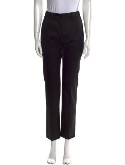 Pre-owned Valentino Virgin Wool Straight Leg Pants W/ Tags In Black