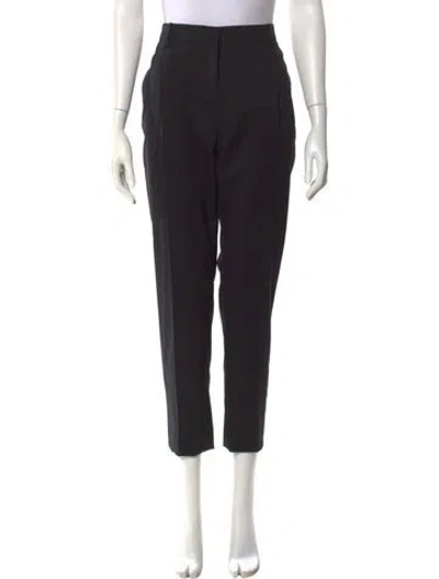 Pre-owned Valentino Virgin Wool Straight Leg Pants W/ Tags In Black