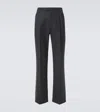 Valentino Crepe Couture Tailored Trousers In Grey