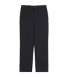Valentino Virgin Wool Straight Tailored Trousers In Black