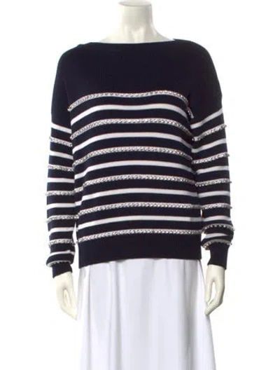Pre-owned Valentino Virgin Wool Striped Sweater W/ Tags In Multi