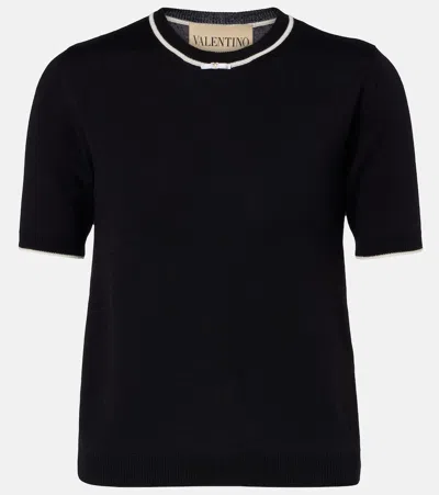 Valentino Virgin Wool Sweater In Black