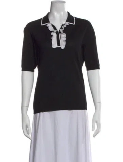 Pre-owned Valentino Virgin Wool Sweater In Black