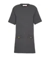 Valentino Virgin Wool Sweater Dress In Grey