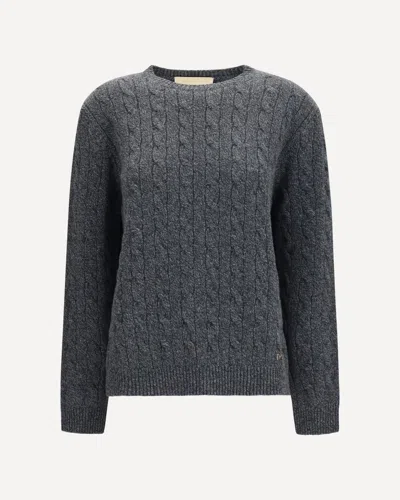 Valentino Virgin Wool Sweater In Gray