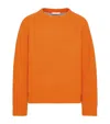 Valentino Wool Crewneck Jumper In Orange