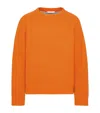 Valentino Wool Crewneck Jumper In Orange