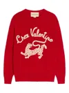 Valentino Long-sleeved Sweater In Red