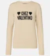 Valentino Virgin Wool Sweater In Neutral