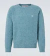 Valentino Vlogo Signature Virgin Wool Sweater In Turquoise
