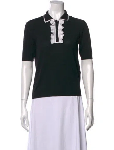 Pre-owned Valentino Virgin Wool Sweater W/ Tags In Black