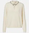 Valentino Virgin Wool Sweater In White