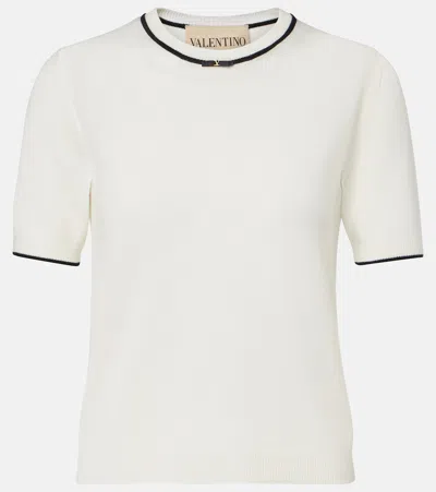 Valentino Virgin Wool Sweater In White