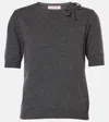 Valentino Garavani Woman Sweater Lead Size L Virgin Wool In Grau