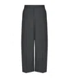 Valentino Belt Loop Wool Casual Pants In Grey