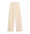 Valentino Hose Aus Diagonal Dry Wool Frau Elfenbein 50 In Nude