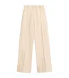 Valentino Hose Aus Diagonal Dry Wool Frau Elfenbein 50 In Nude