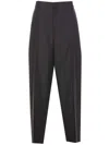 Valentino Wide-leg Wool Pant With Front Pleats In Grey