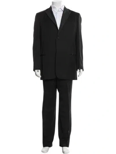 Pre-owned Valentino Virgin Wool Three-piece Suit In Black