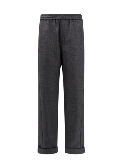 VALENTINO VIRGIN WOOL TROUSER WITH FOLD AT THE BOTTOM